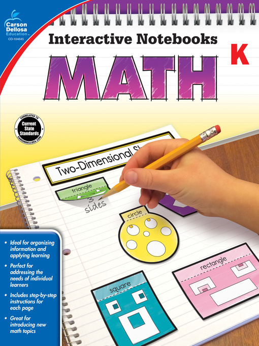Title details for Math, Grade K by Carson Dellosa Education - Wait list